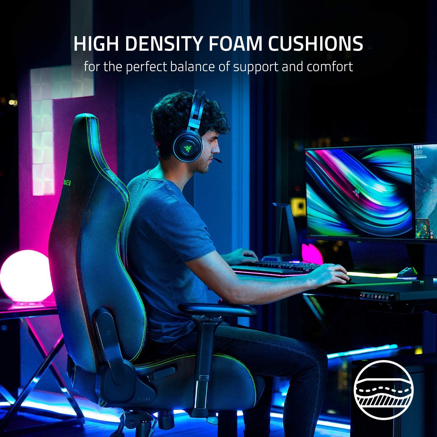 Razer Iskur Gaming Chair foam cushions