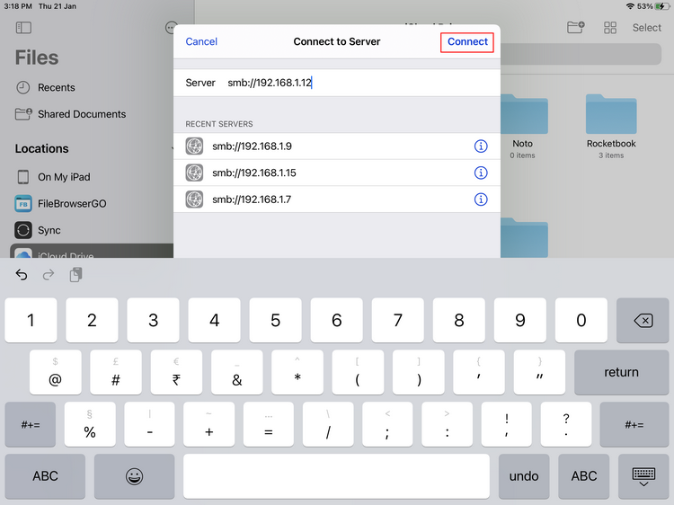 How to Use an iPad to Access Windows or Mac Files With a Server Message ...