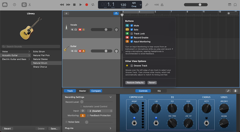 How to Use Garageband on Mac to Record Multiple Live Tracks at Once
