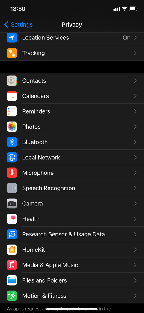 how to change privacy settings on iPhone