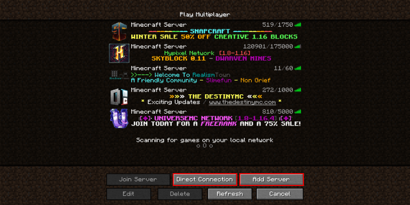 How to Join a Minecraft Server