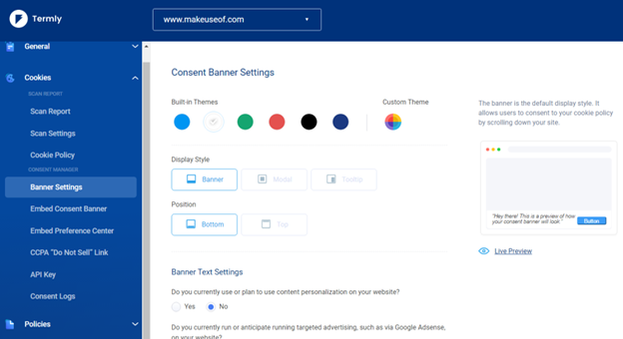 Looking for a Cookie Banner? Add One to Your Site With Termly