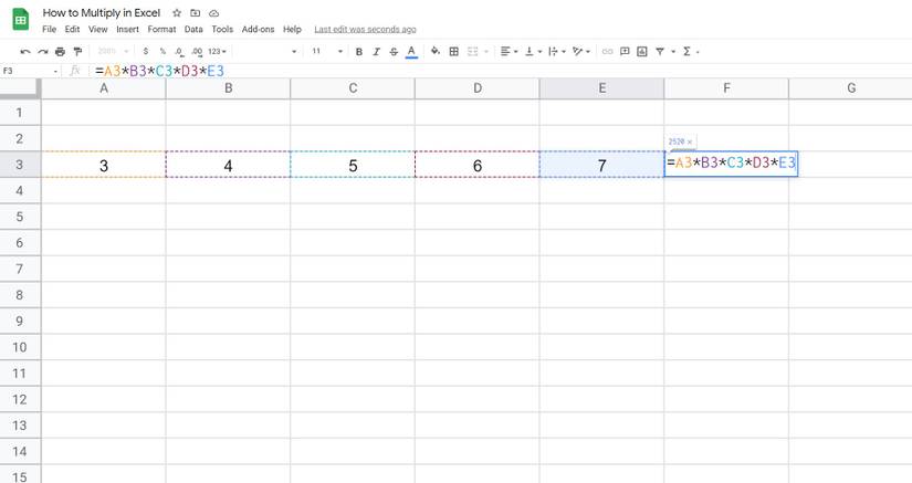 How to Multiply in Excel