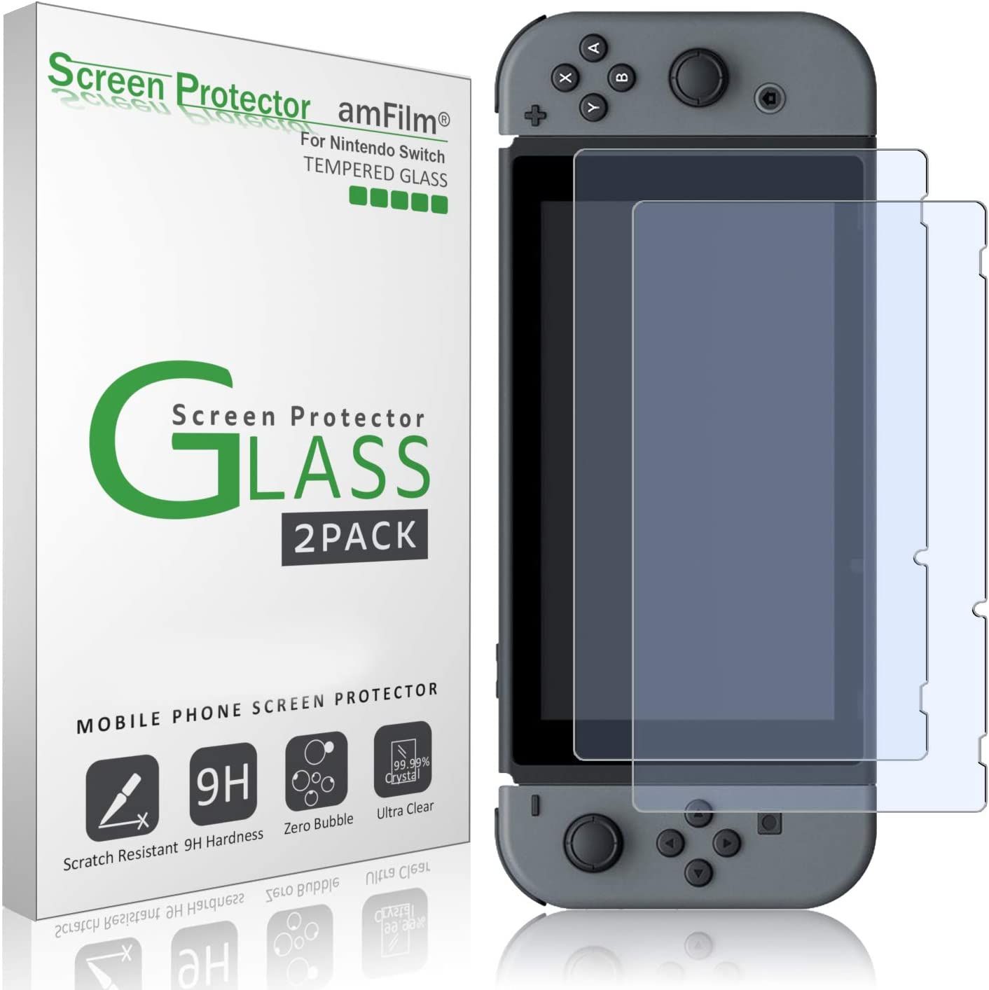 محافظ صفحه نمایش amFilm Tempered Glass برای Nintendo Switch