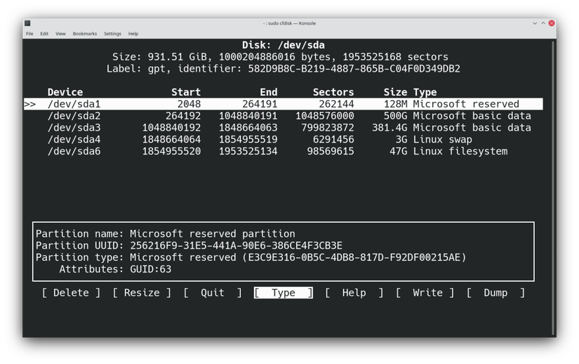 How to Create, Resize and Delete Linux Partitions With Cfdisk