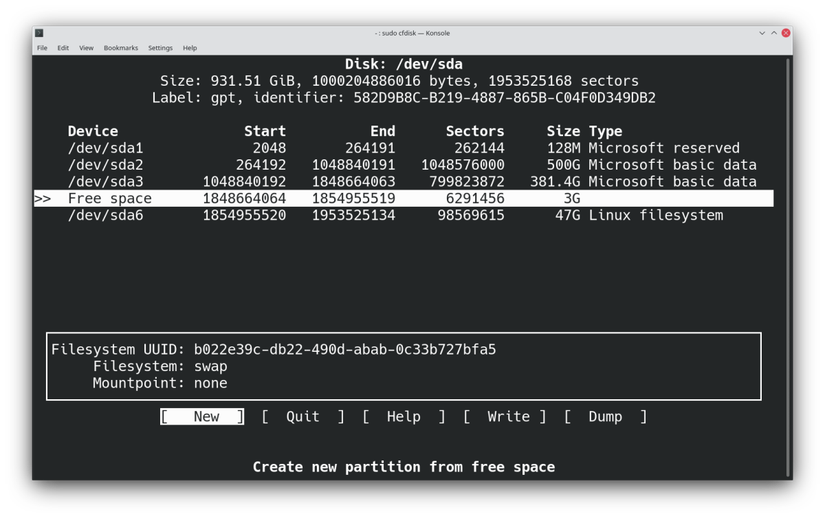 How to Create, Resize and Delete Linux Partitions With Cfdisk