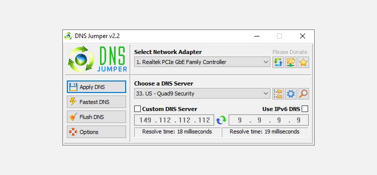 dns jumper dns analyzer