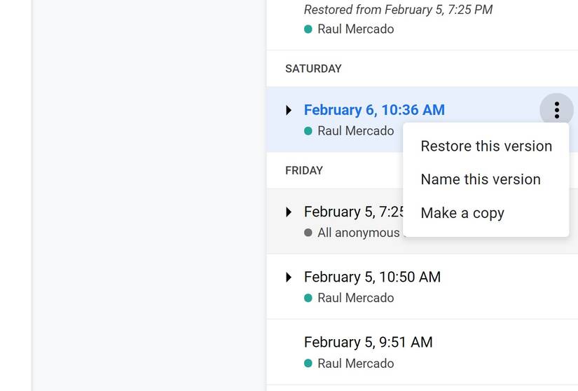 How to Use Version History in Google Docs