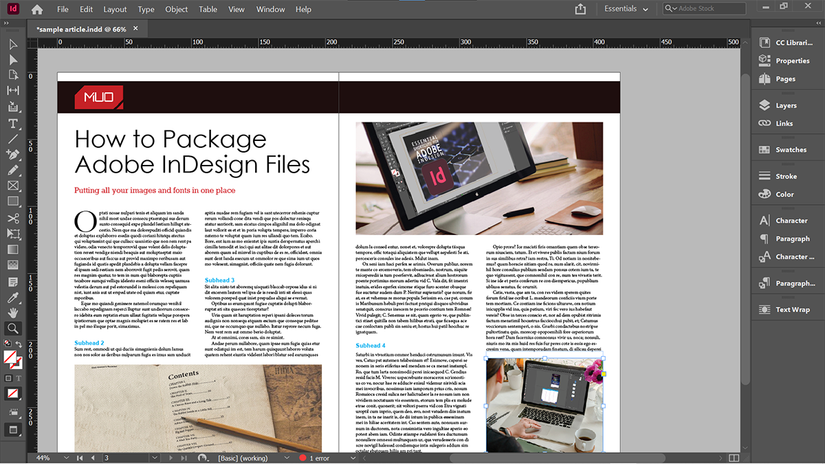 How to Package Files in Adobe InDesign