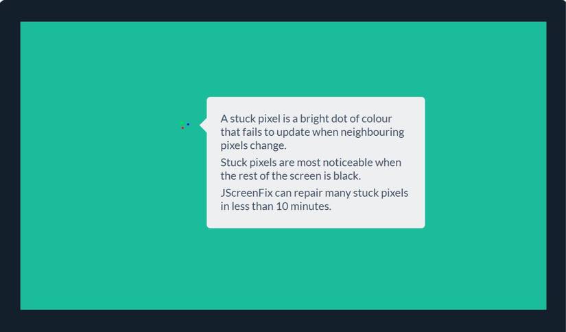 Jscreen Fix stuck pixel description