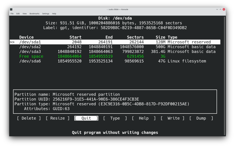 How to Create, Resize and Delete Linux Partitions With Cfdisk