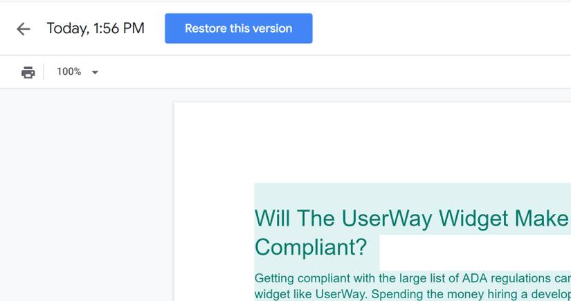 How to Use Version History in Google Docs