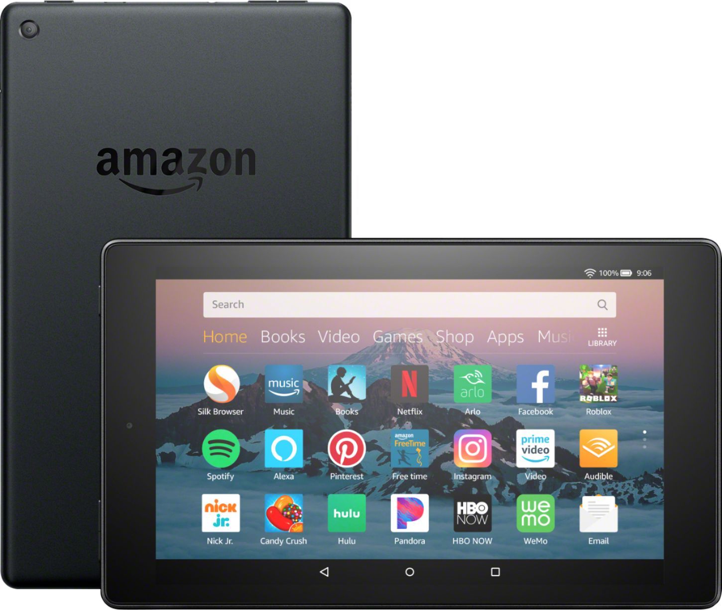 Amazon Fire HD 8 front and back