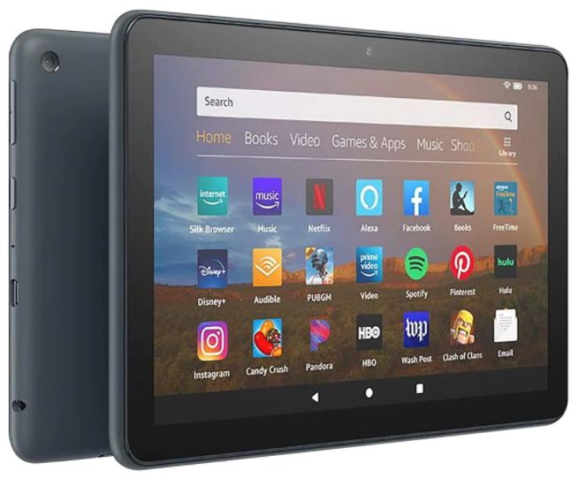 Amazon Fire HD 8 tilted