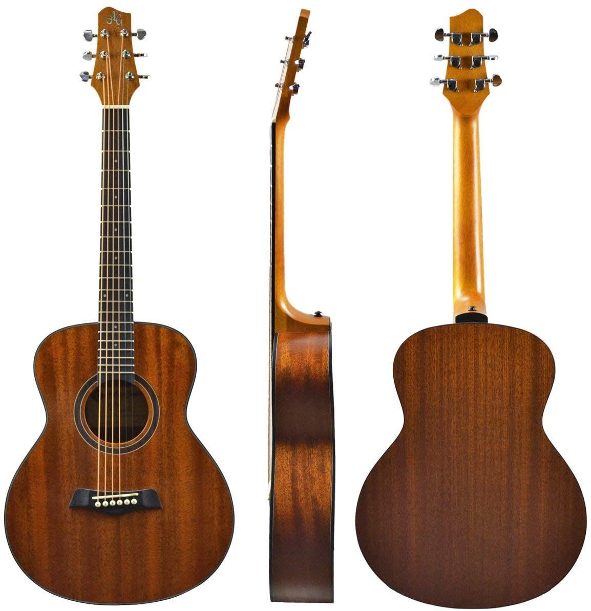 Antonio Giuliani Acoustic Mahogany Guitar showing various views
