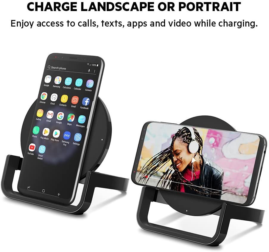 Belkin Boost Up Wireless Charging Stand landscape portrait