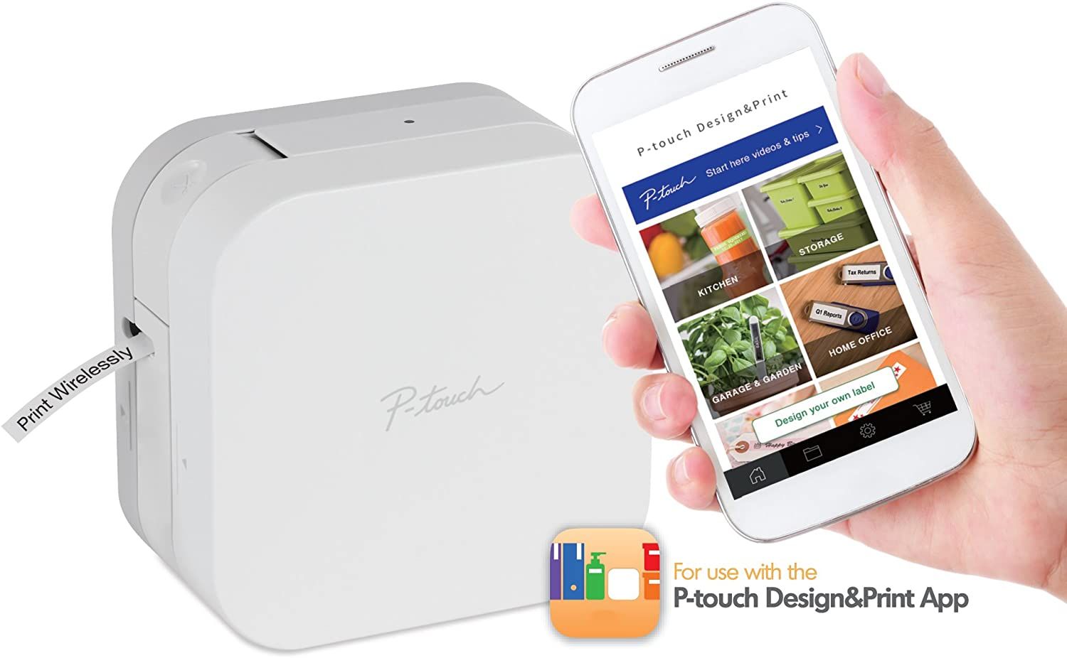 Brother P-Touch Cube smartphone