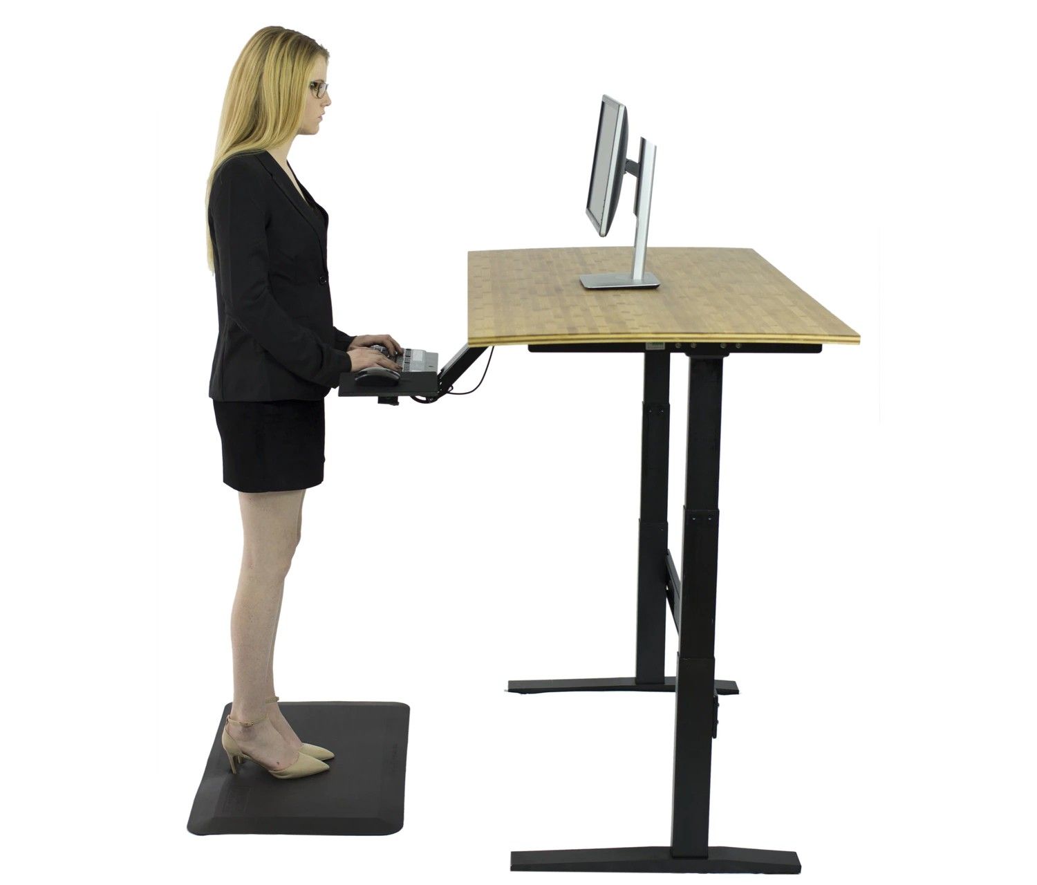 KT2 Ergonomic SitStand Keyboard Tray standing