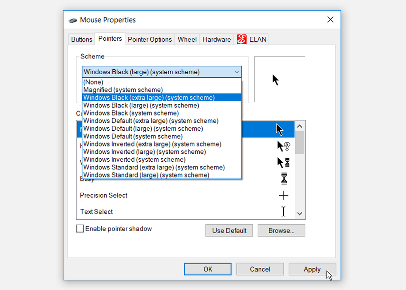Scheming Mouse 5 Ways to Change the Mouse Pointer Color and Size in Windows 10