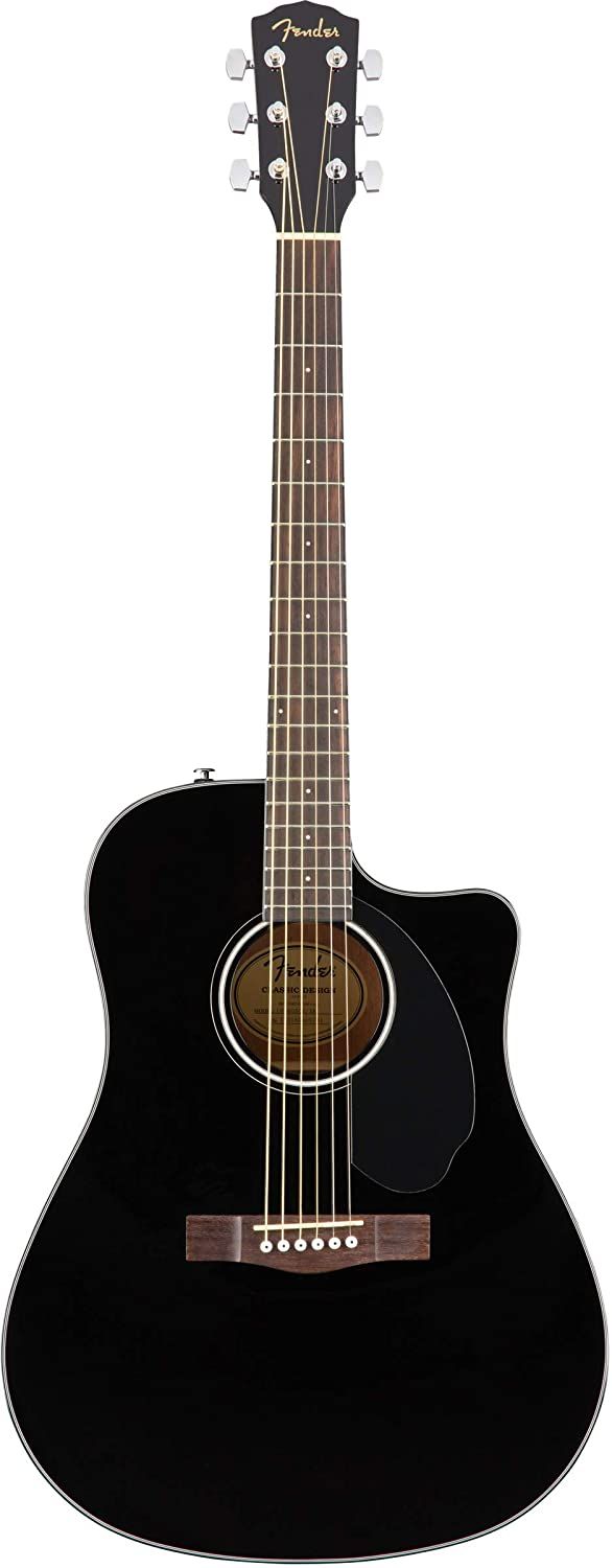 Solid Top Dreadnought Acoustic-Electric Guitar fret board