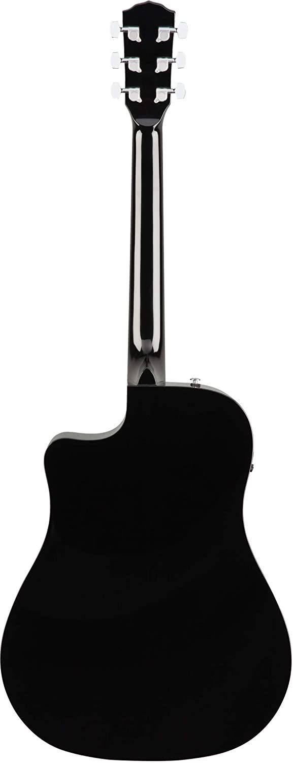 Solid Top Dreadnought Acoustic-Electric Guitar rear view