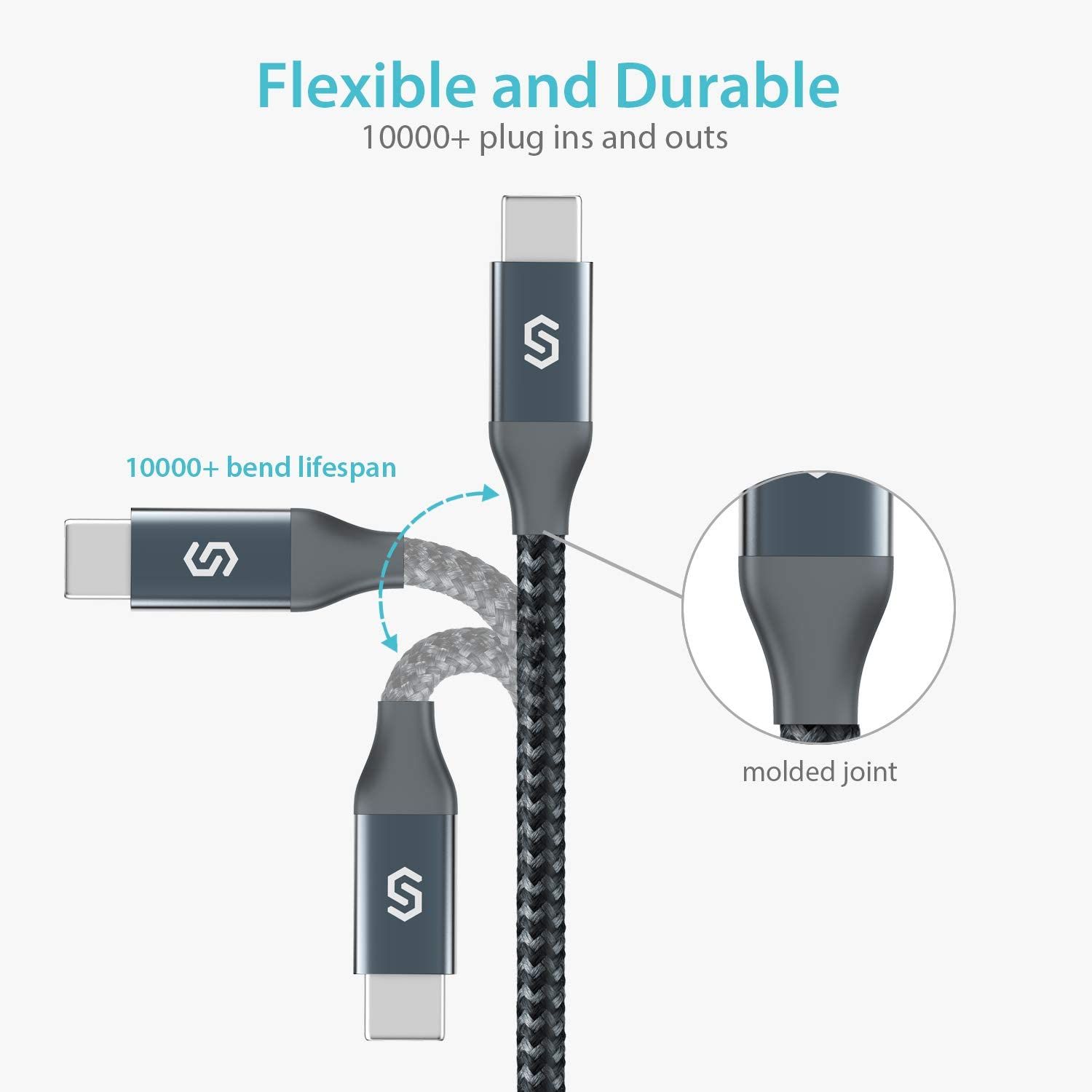 کابل انعطاف پذیر USB-C را به USB-A همگام سازی کنید