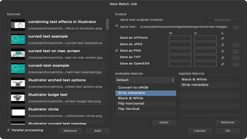 How to Automate and Batch Process Images in Affinity Photo