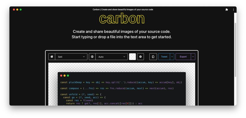 Easily Create Beautiful Source Code Images With Carbon