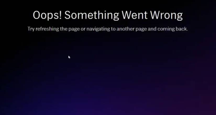 Error page on HBO Max