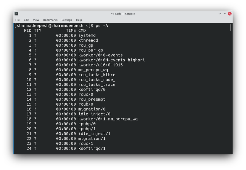 Ps Options Table Linux How to Display Process Information on a Linux System With the ps Command