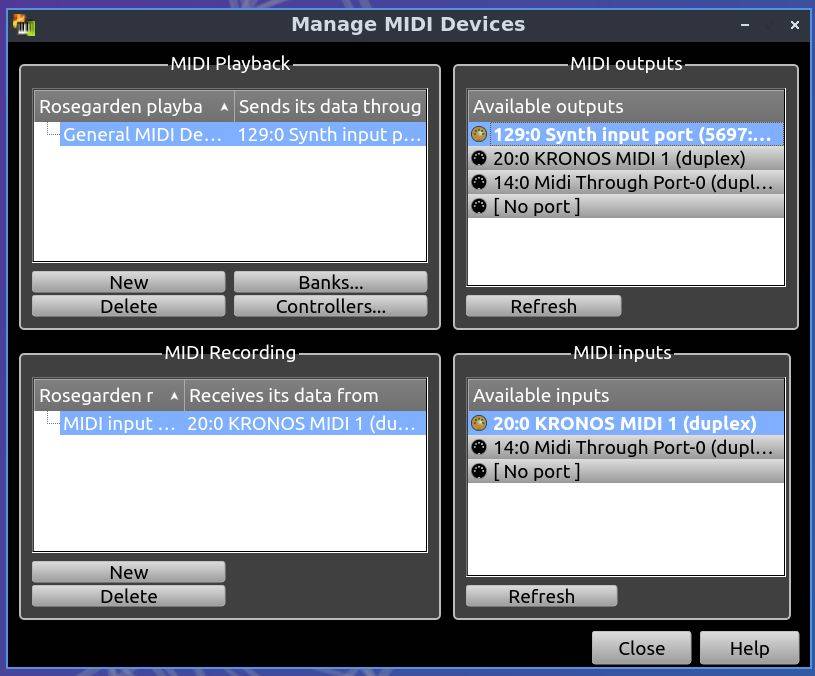 Using a Linux DAW with a USB-Connected MIDI Keyboard