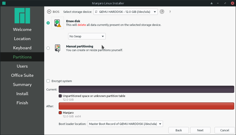 How to Install Manjaro Linux in a QEMU/KVM Virtual Machine