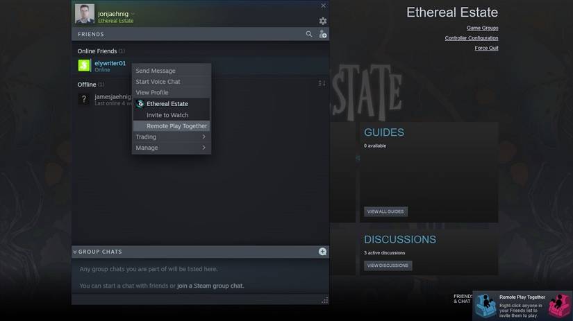 How to Use Steam's Remote Play Together Feature