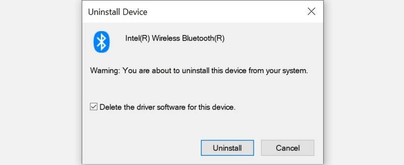 Uninstall Bluetooth Driver Prompt
