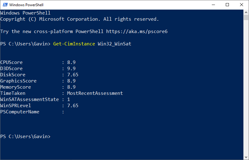 Windows experience. Команды POWERSHELL Windows 10. Индекс производительности POWERSHELL. Команда WINSAT CPU -V для чего.