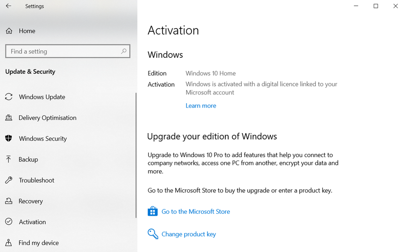 windows key activation