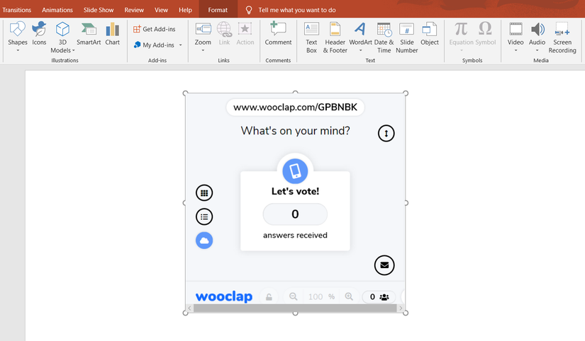 Wooclap Example 4 Free PowerPoint Add-Ins to Make Your Presentations More Interactive