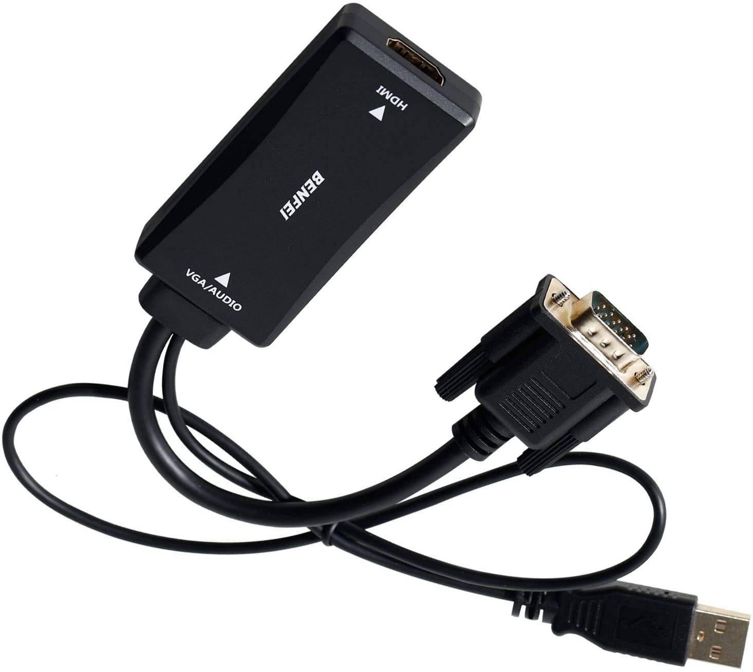 thumbnail image 2 of BENFEI VGA To HDMI Adapter - Connect Your Laptop Or PC To HDMI TV/Monitor With Audio, 1080P Full HD Support 2 of 14