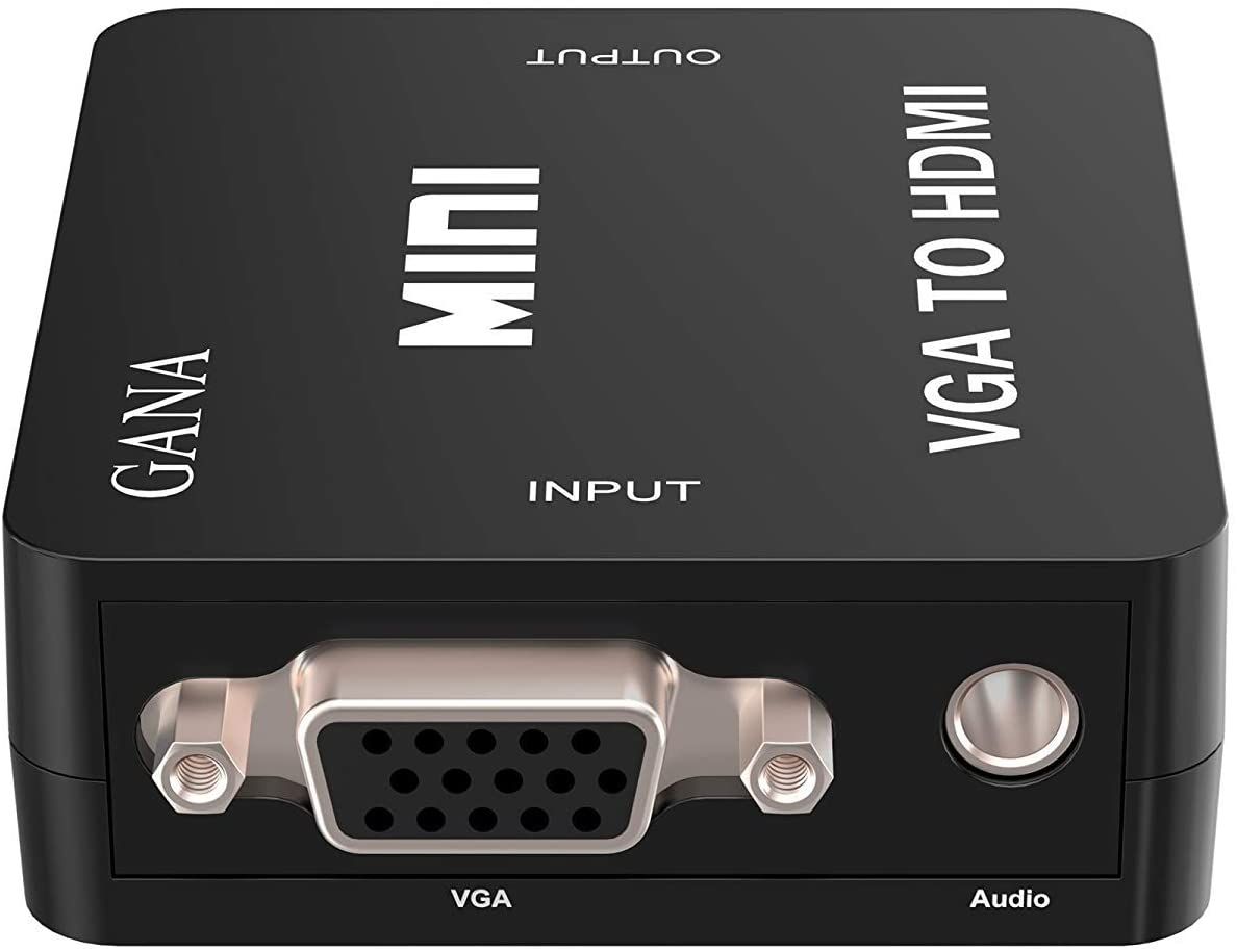 GANA VGA to HDMI Adapter VGA audio and video inputs