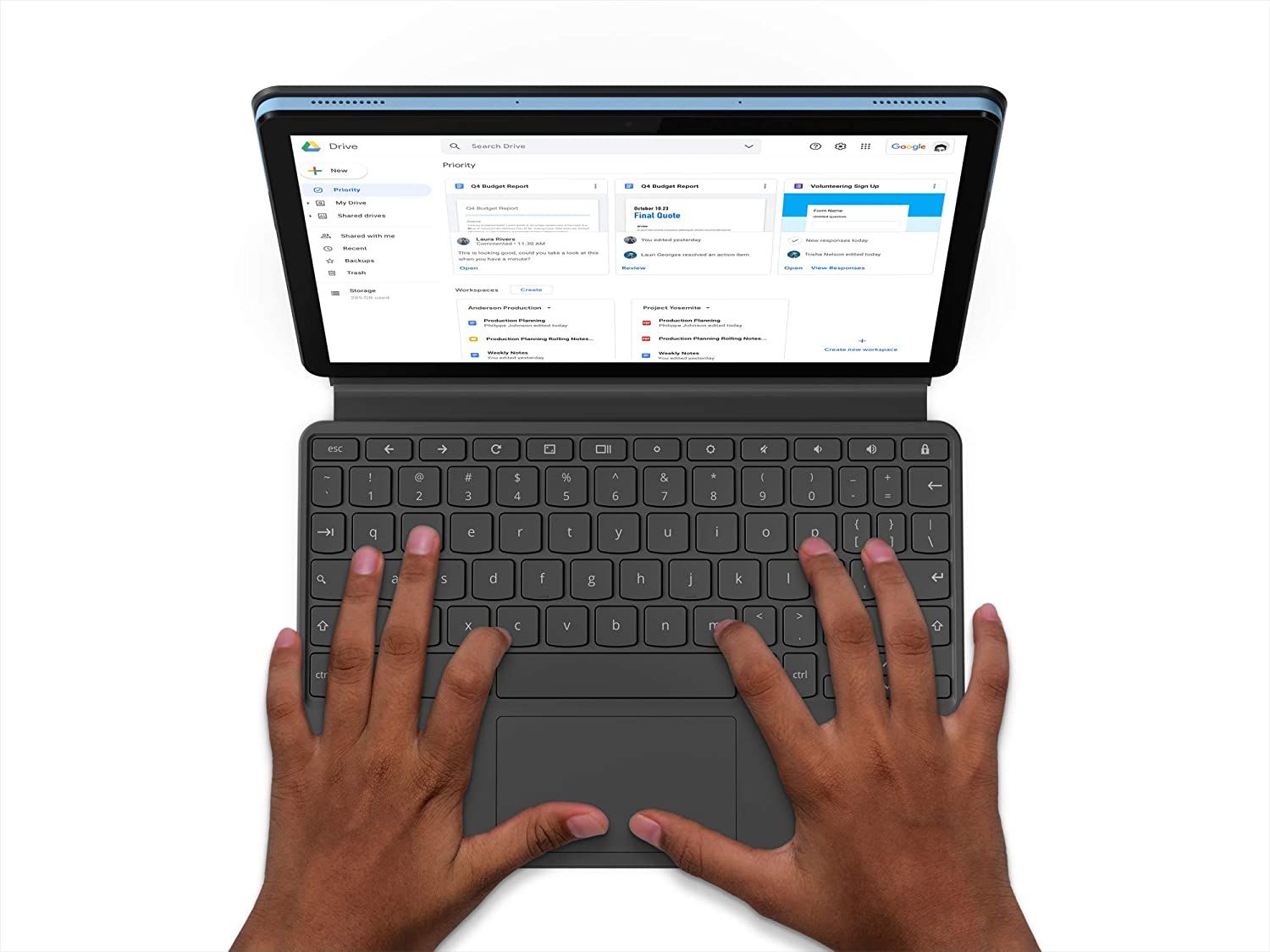 Lenovo Chromebook Duet keyboard
