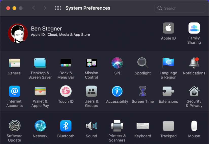 Mac System Preferences Big Sur