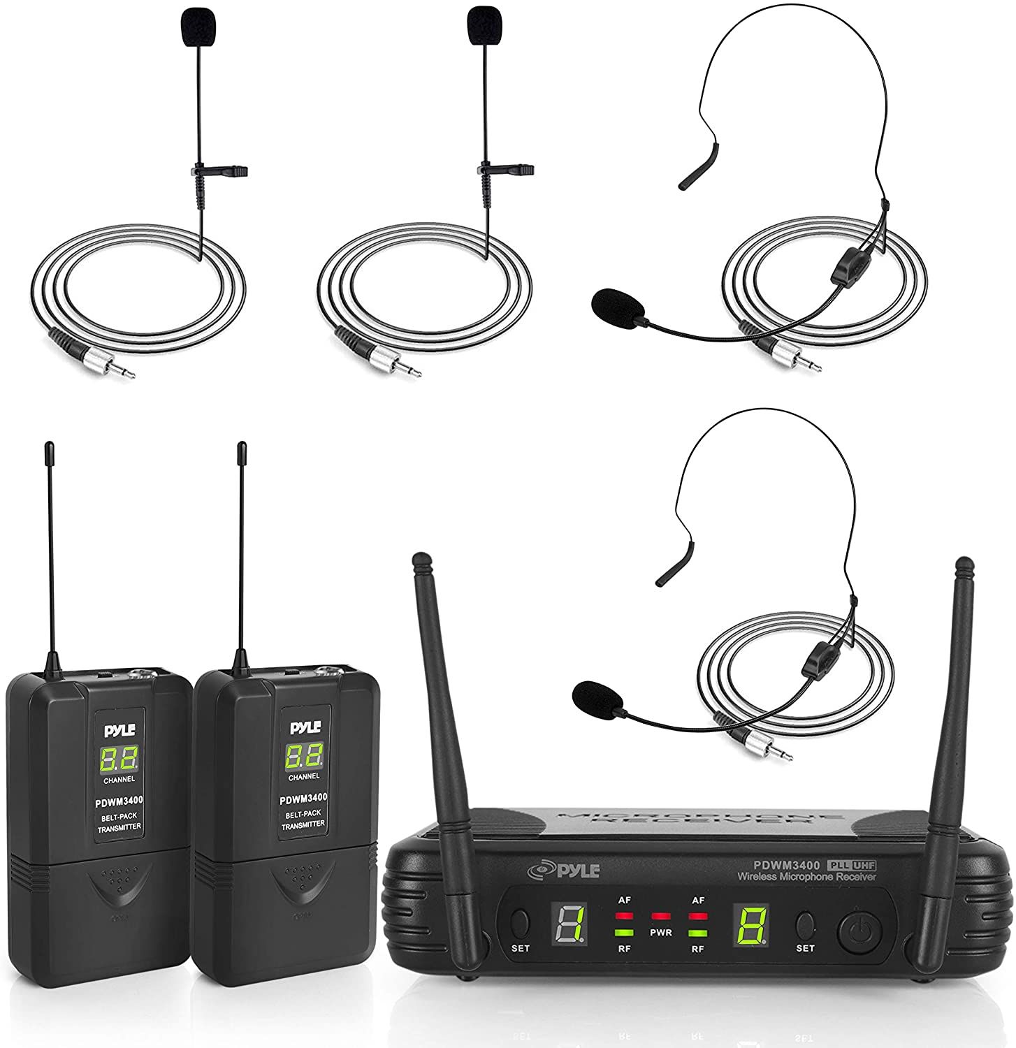 Pyle 2 Channel Wireless Microphone System