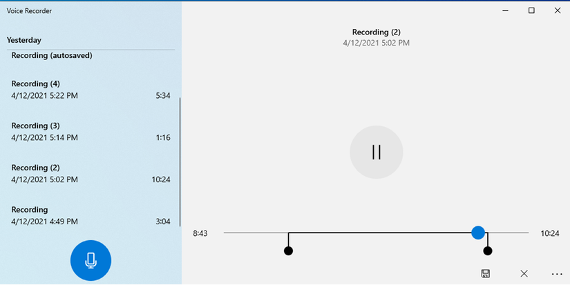 How to Use the Windows 10 Voice Recorder App