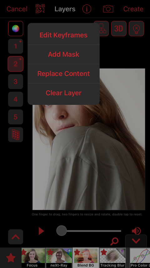 Layer Options Video Star