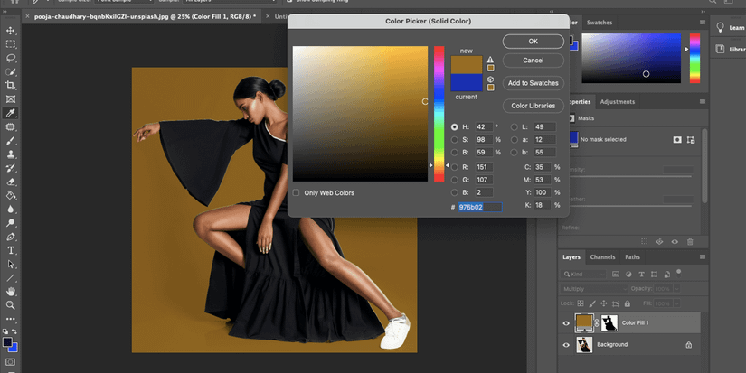 add black background photoshop