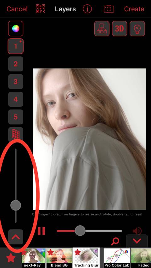 Tracking Blur Multi-Layer Video Star