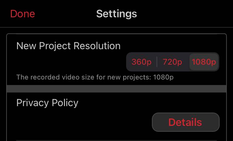 Video Star Resolution Settings