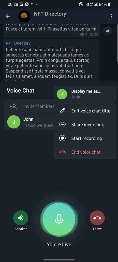 How to Host a Voice Chat in Your Telegram Channel