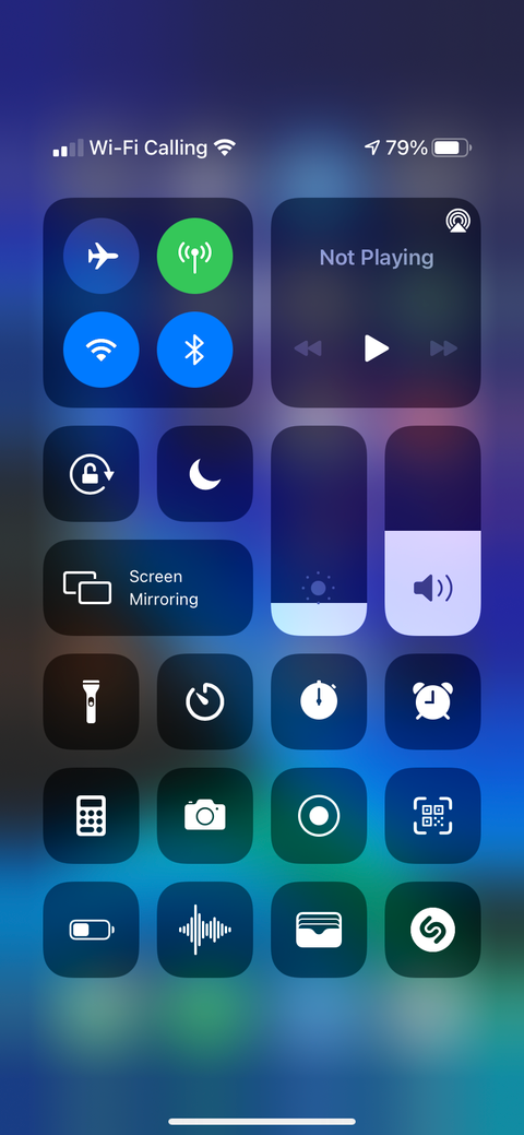 iOS Control Center