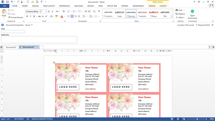 How to Create Your Business Cards in Microsoft Word